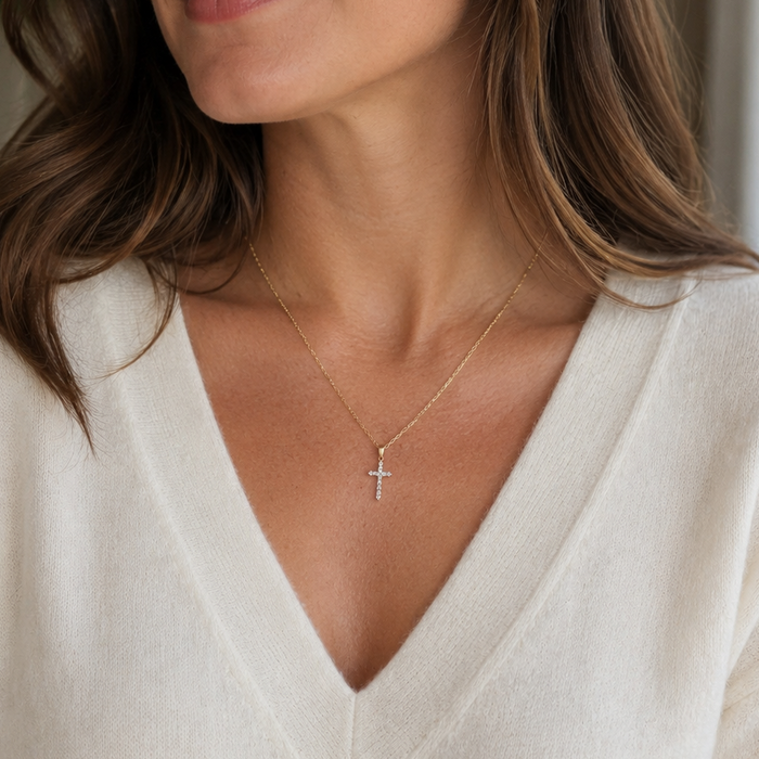 The Perfect Diamond Cross Necklace