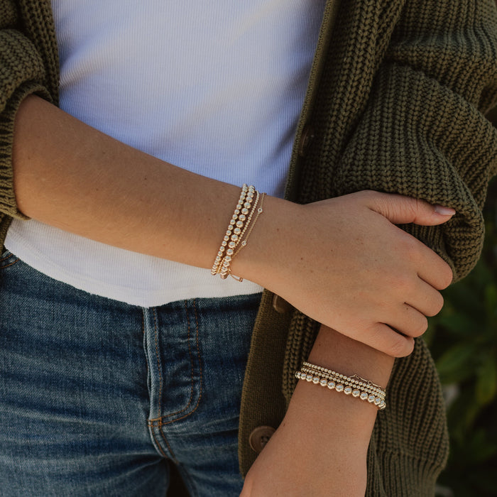 5mm 14k Yellow Gold Filled Bead Bracelet