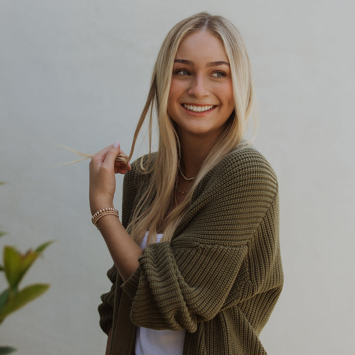 7mm 14k Yellow Gold Filled Bead Bracelet