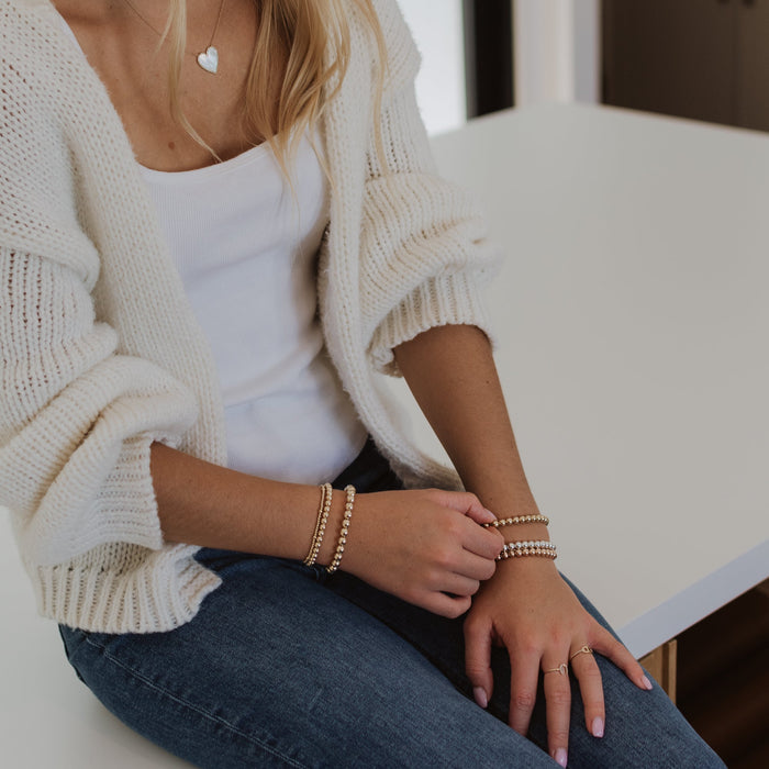 6mm 14k Yellow Gold Filled Bead Bracelet