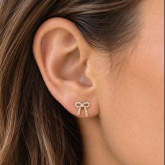 Diamond Bow Studs