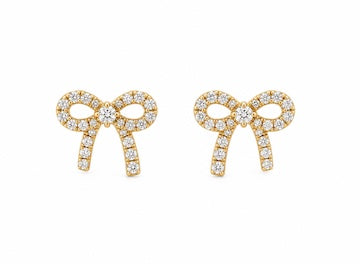Diamond Bow Studs