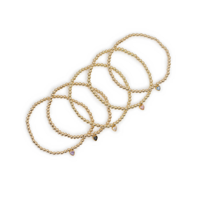 Mini Gemstone Heart Bracelet