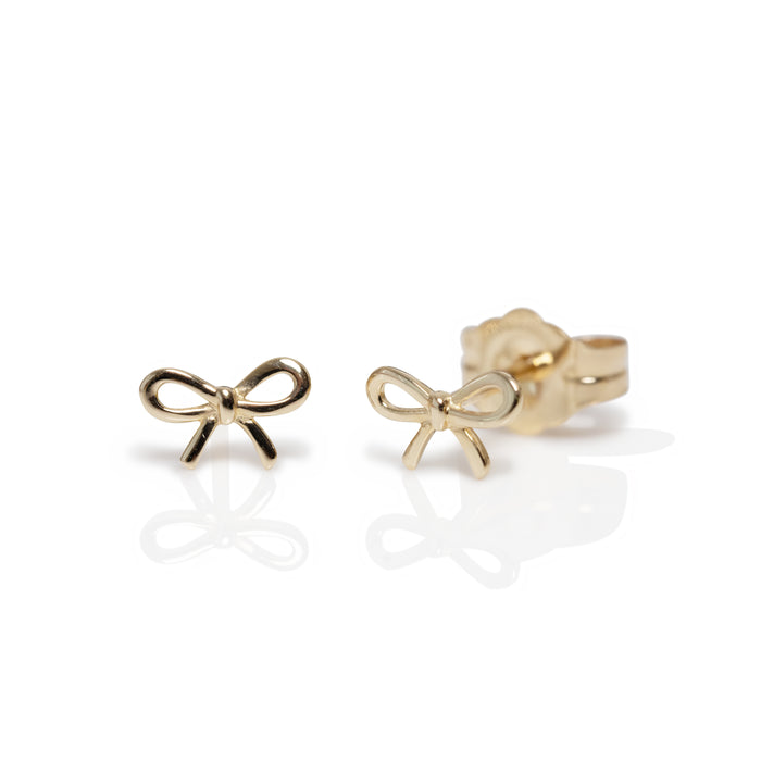 Mini Gold Bow Studs