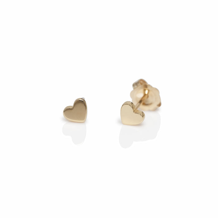Mini Gold Heart Studs