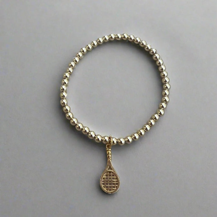 Tennis Racket Charm Bracelet