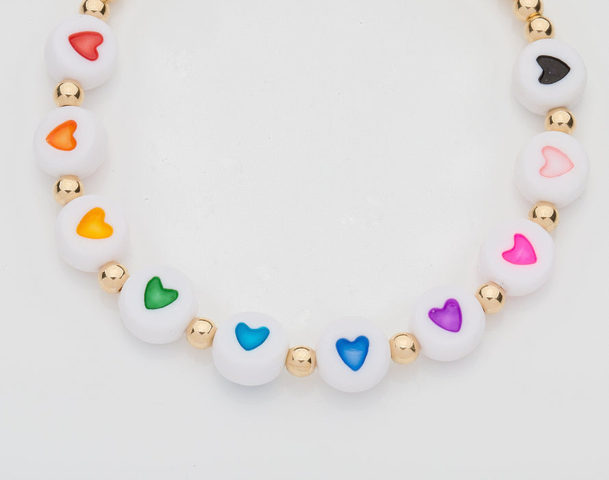 Custom Name + Heart Bracelet Gift Set - Child Size