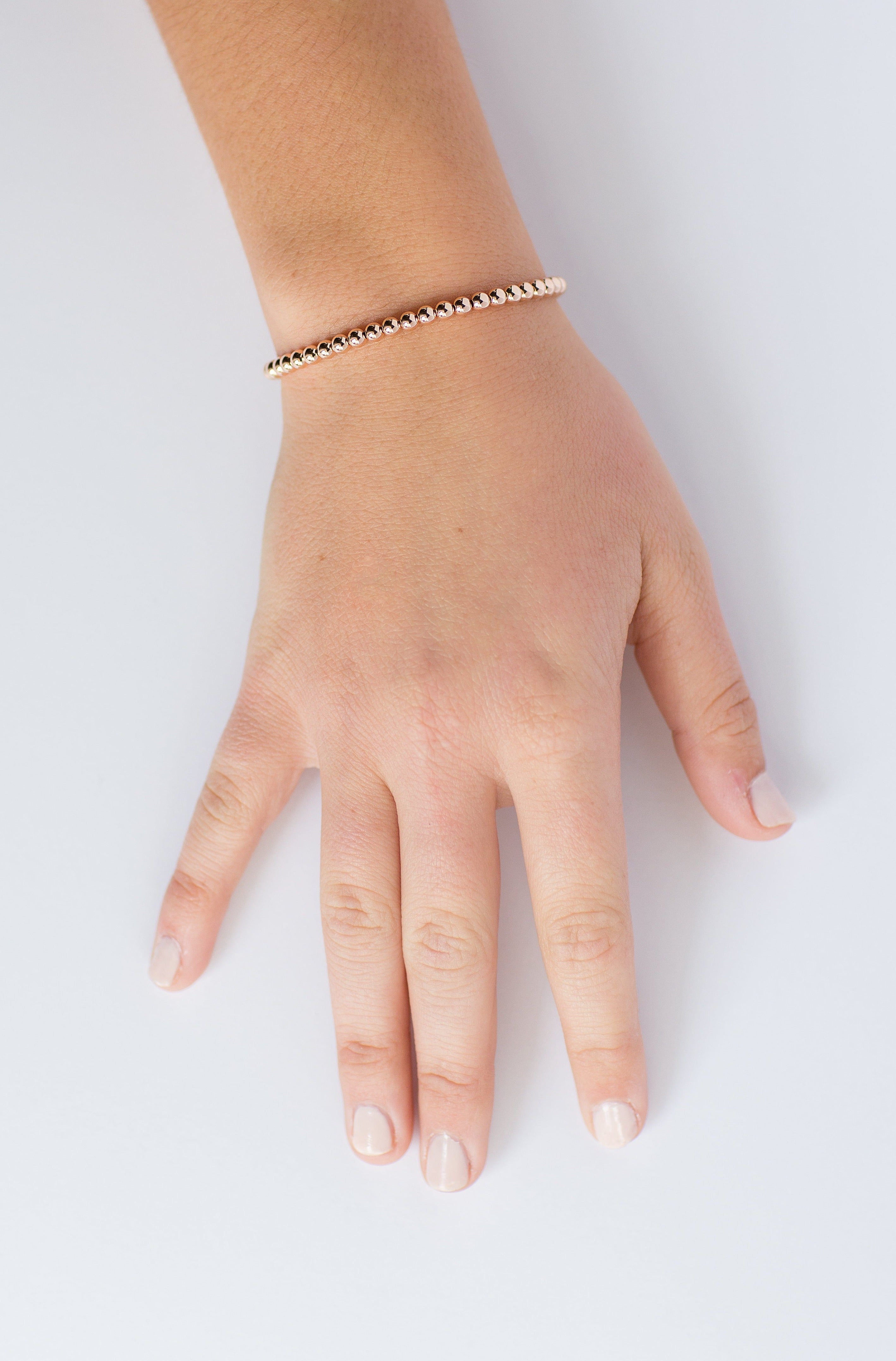 4mm 14k Yellow Gold Filled Bead Bracelet