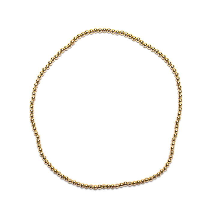 Classic Stretch Necklace in 14k Yellow Gold Filled 4mm Beads